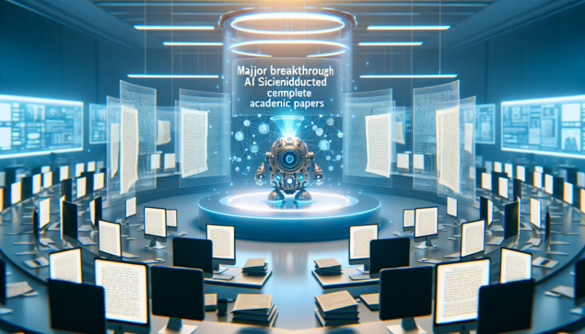 Sakana AI 推出史上首位 AI 科学家，生成十篇学术论文仅需 15 美元