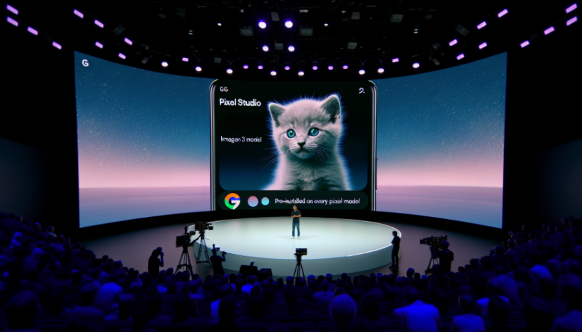 谷歌 Pixel 9 发布会：Pixel Studio 图像生成应用亮相，2 秒生成小猫图片