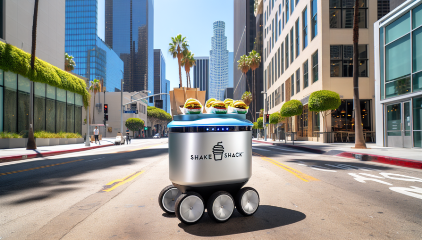 Shake Shack 与 Serve Robotics 合作，洛杉矶自动送餐机器人上路！